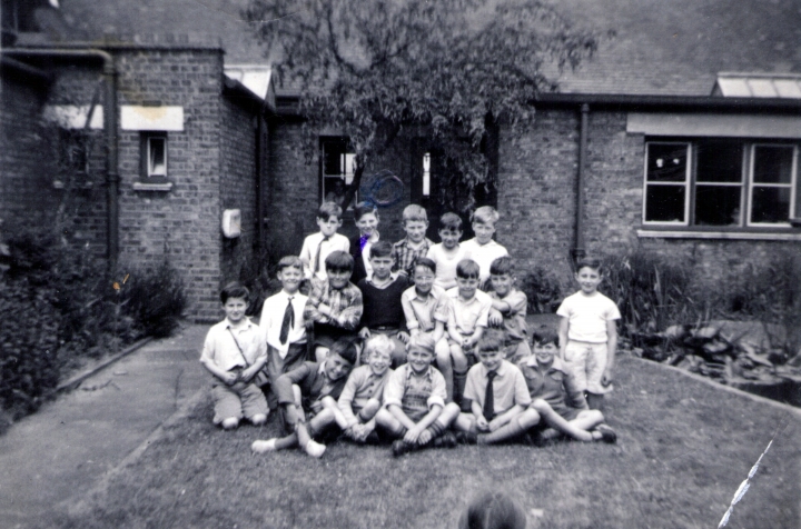 Tony (back row, 2nd left) and classmates