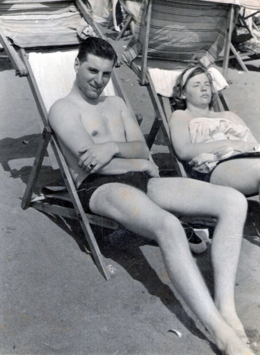 Tony and Maureen at the beach